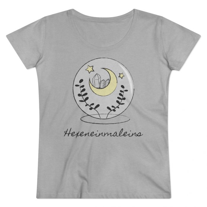Bio T-Shirt Front Heather Grey Hexeneinmaleins.at Shop Produkt